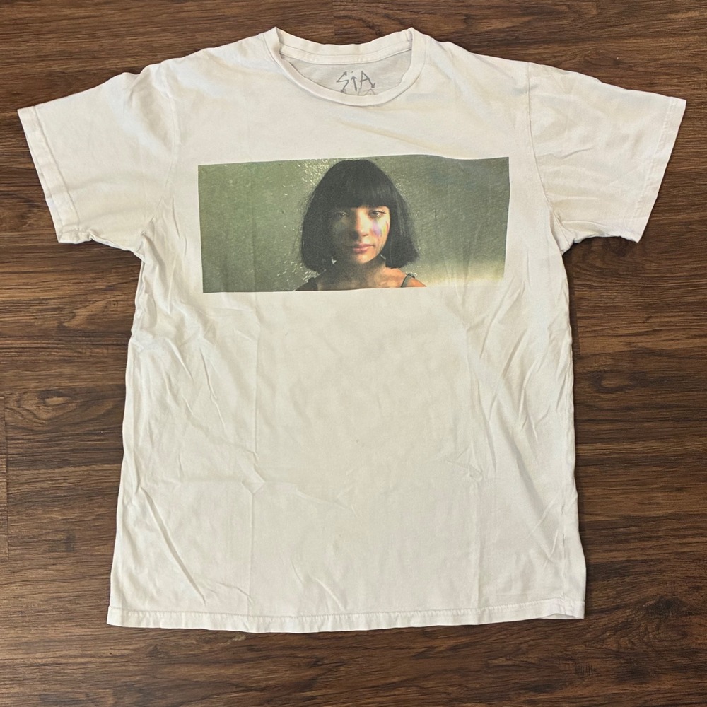 SIA Nostalgic For The Present USA Tour 2016 White Concert Tee Size L